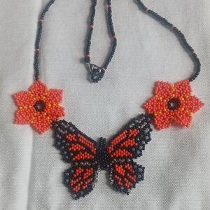 Handcrafted Beaded Butterfly Necklace